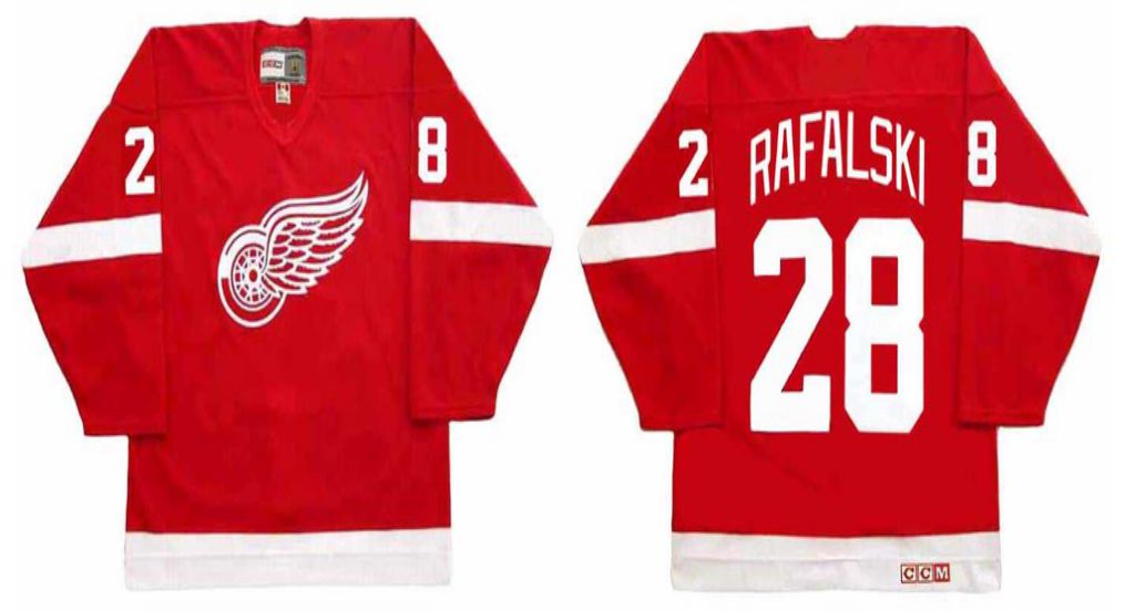 2019 Men Detroit Red Wings 28 Rafalski Red CCM NHL jerseys